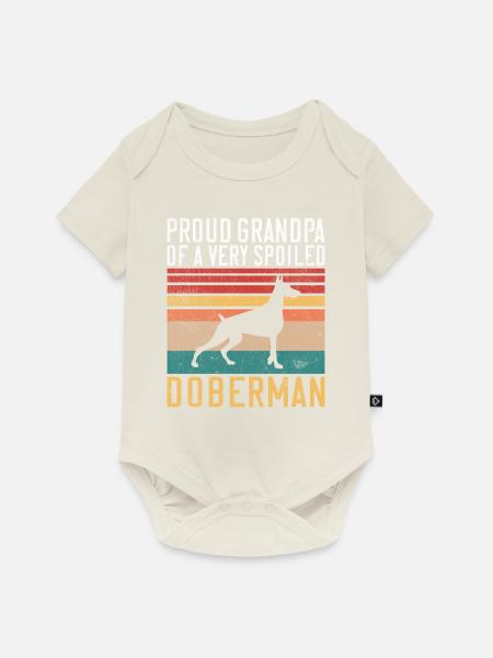 Doberman Gifts - Baby Premium Kurzarmbody - Naturweiß