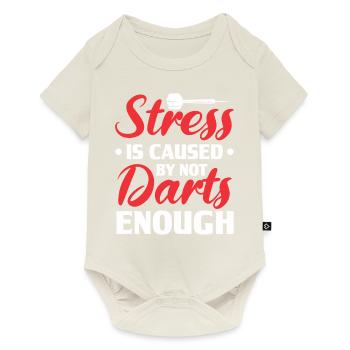 Dart Dartspieler Dartspiel Herren - Baby Premium Kurzarmbody - Naturweiß - Vorne