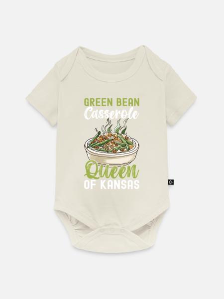 Grüne Bohnen Auflauf - Baby Premium Kurzarmbody - Naturweiß