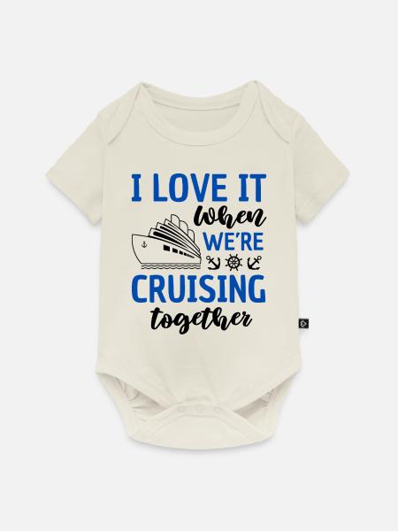 Kreuzfahrt Pärchen Spruch Schifffahrt - Baby Premium Kurzarmbody - Naturweiß
