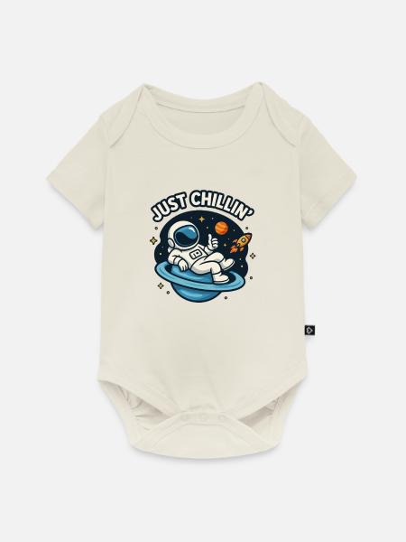 Just Chillin - Baby Premium Kurzarmbody - Naturweiß