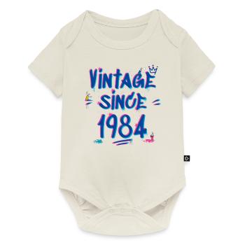 Vintage Since 1984 Hip-Hop Graffiti Glitch 41st - Body à manches courtes Premium Bébé - blanc cassé - Devant