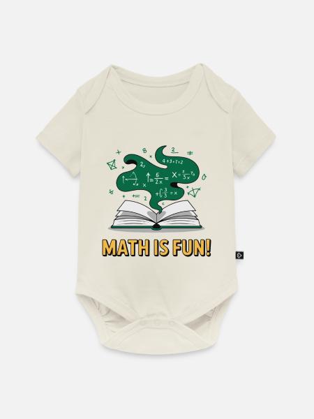 MATHEMATIK - Baby Premium Kurzarmbody - Naturweiß