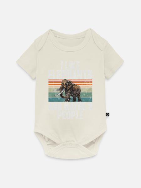 Elephant Lovers Gifts - Baby Premium Kurzarmbody - Naturweiß