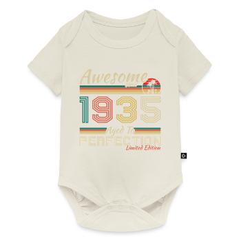 1935 Vintage Retro Geburtstagsgeschenk - Baby Premium Kurzarmbody - Naturweiß - Vorne
