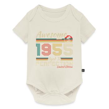 1955 Vintage Retro Jubiläumsgeschenk - Baby Premium Kurzarmbody - Naturweiß - Vorne