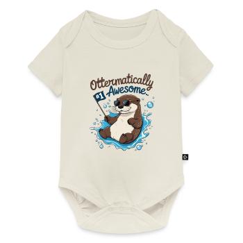 Cute Otter for Kids – Funny Birthday Design - Baby Premium short-sleeve bodysuit - off white - Front