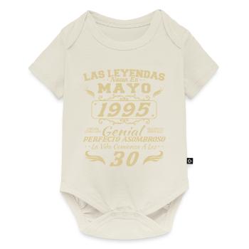 Mai 1995 Vintage Geburtstagsgeschenk - Baby Premium Kurzarmbody - Naturweiß - Vorne