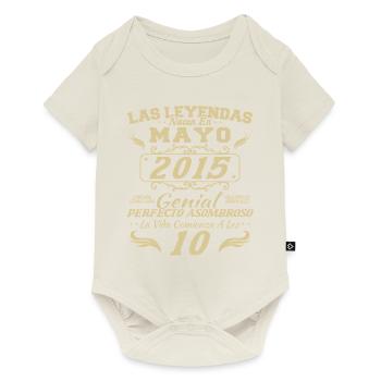 May 2015 Vintage Birthday Gift - Baby Premium short-sleeve bodysuit - off white - Front