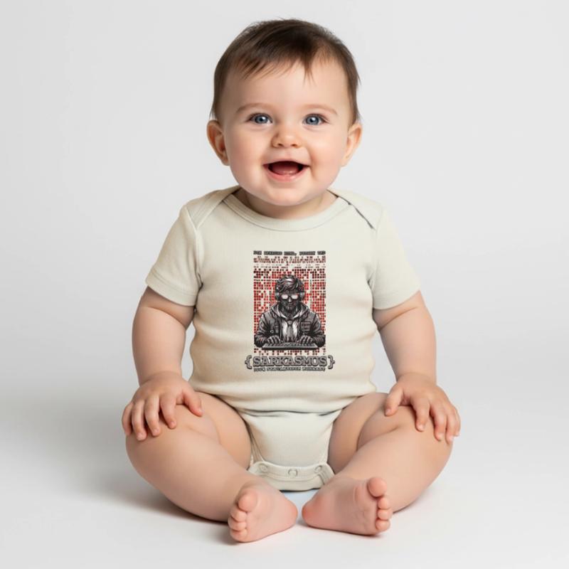 Je parle HTML, Python et sarcasme Body à manches courtes Premium Bébé