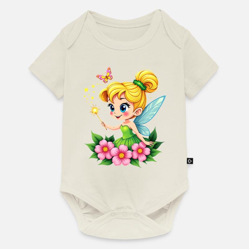 Fée - Body à manches courtes Premium Bébé - blanc cassé