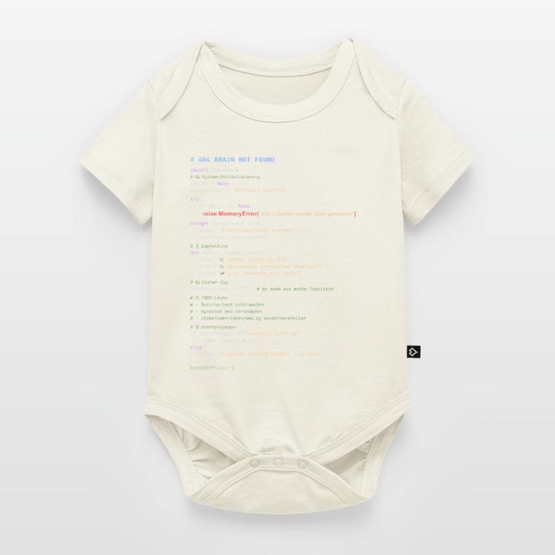 404 Brain Not Found Python Code Baby Premium short-sleeve bodysuit