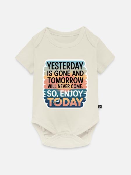 WEG UND MORGEN - Baby Premium Kurzarmbody - Naturweiß