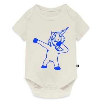 Licorne Dabbing Dab Danse Soirée Pose Geste Drôle - Body à manches courtes Premium Bébé - blanc cassé - Devant
