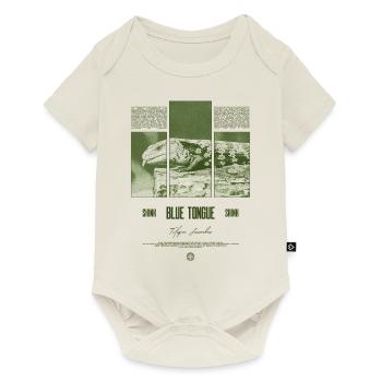 Blue Tongue Skink Reptile Keeper Streetwear - Baby Premium Kurzarmbody - Naturweiß - Vorne