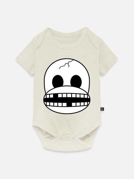 Skeleton Affe - Baby Premium Kurzarmbody - Naturweiß