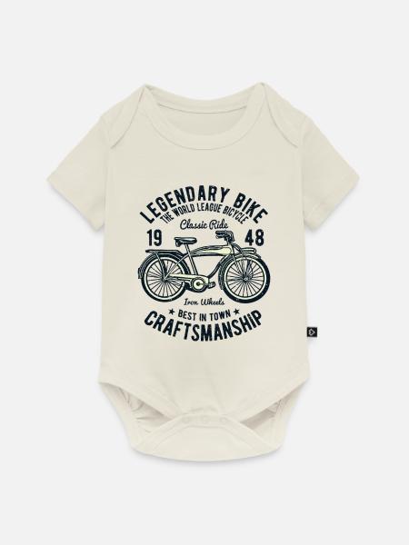 Klassisches Fahrrad - Baby Premium Kurzarmbody - Naturweiß