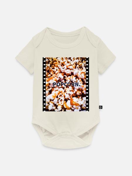 Popcorn - Baby Premium Kurzarmbody - Naturweiß