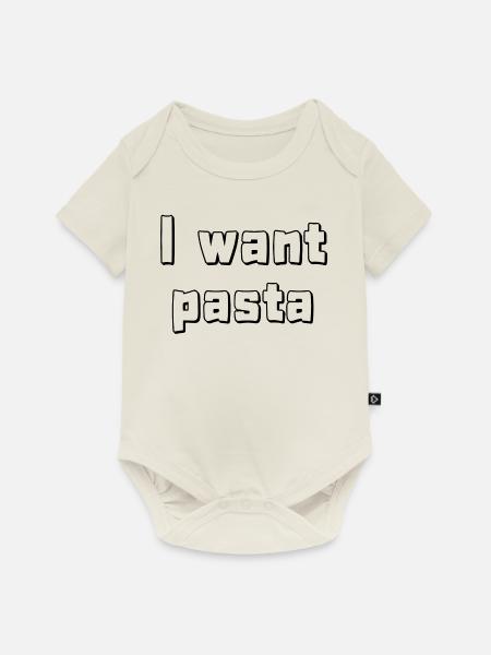 Pasta - Baby Premium Kurzarmbody - Naturweiß