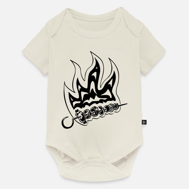 brochette barbecue - Body à manches courtes Premium Bébé - blanc cassé