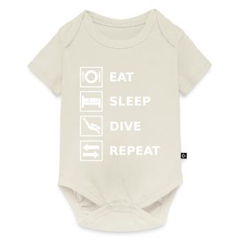 Eat Sleep Dive Repeat Diving Diver - Baby Premium short-sleeve bodysuit - off white - Front