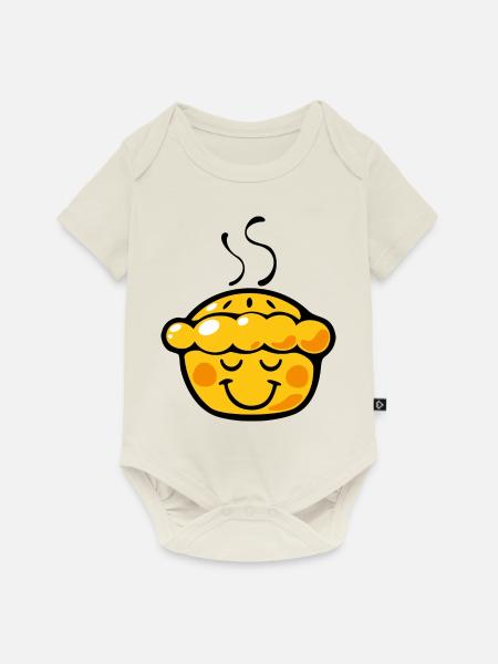 Smiley Pie - Baby Premium Kurzarmbody - Naturweiß