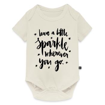 Leave a lil Sparkle: D - Baby Premium short-sleeve bodysuit - off white - Front