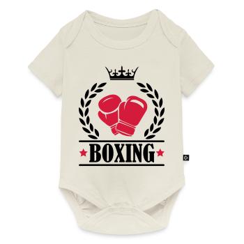 boxing_001 - Baby Premium Kurzarmbody - Naturweiß - Vorne