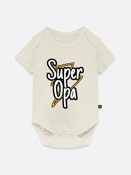 Super Opa - Baby Premium Kurzarmbody - Naturweiß