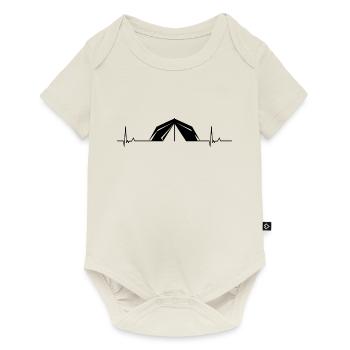 Camping Heartbeat - Body à manches courtes Premium Bébé - blanc cassé - Devant