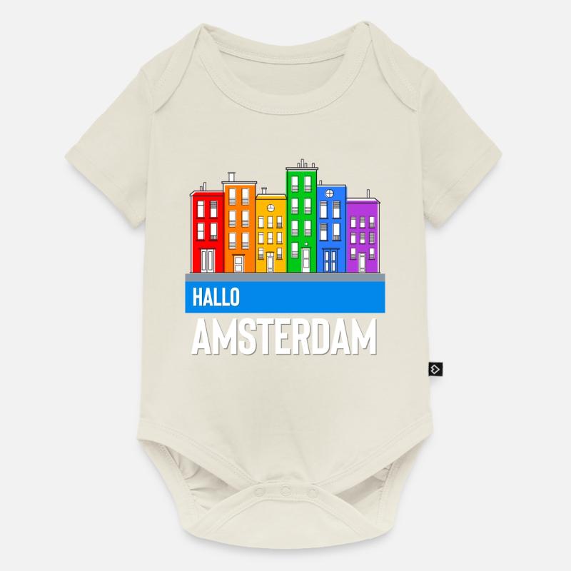 Amsterdam - Body à manches courtes Premium Bébé - blanc cassé