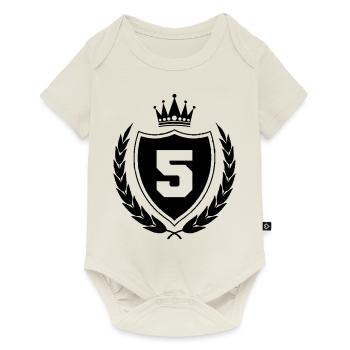 wappen 5 - Baby Premium Kurzarmbody - Naturweiß - Vorne