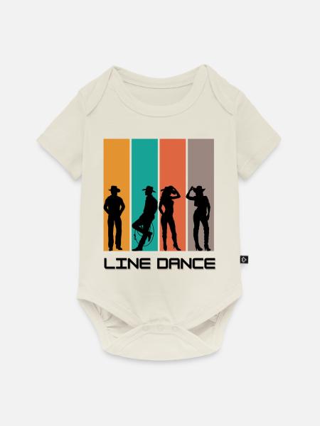 Figuren Linedance1 - Baby Premium Kurzarmbody - Naturweiß