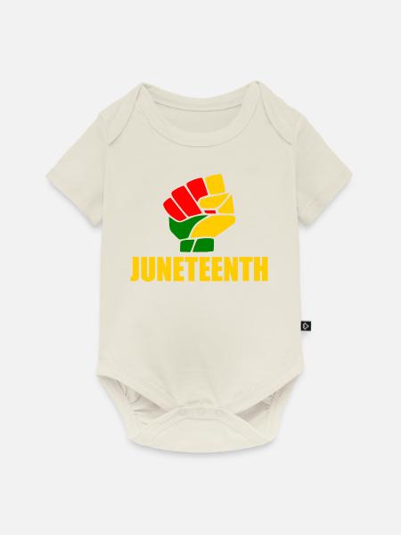 juneteenth - Baby Premium Kurzarmbody - Naturweiß