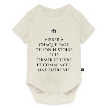 livre - Body à manches courtes Premium Bébé - blanc cassé - Devant