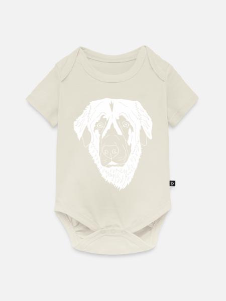 Leonberger Mix - Baby Premium Kurzarmbody - Naturweiß