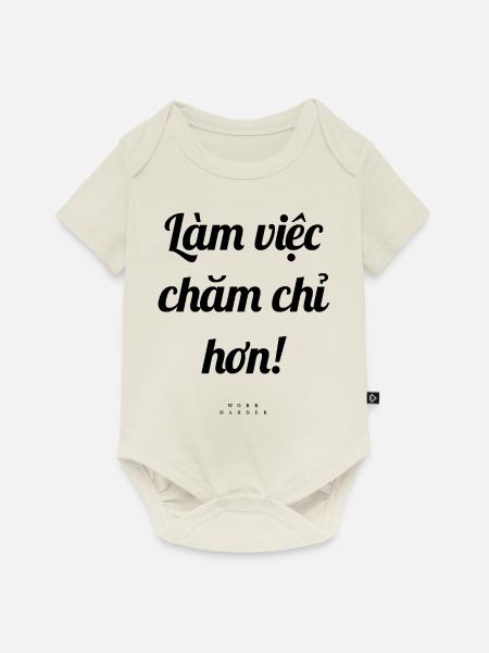 Vietnamesisch Spruch - Baby Premium Kurzarmbody - Naturweiß
