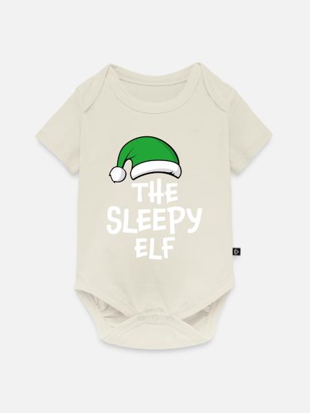Der schläfrige Elf - Baby Premium Kurzarmbody - Naturweiß