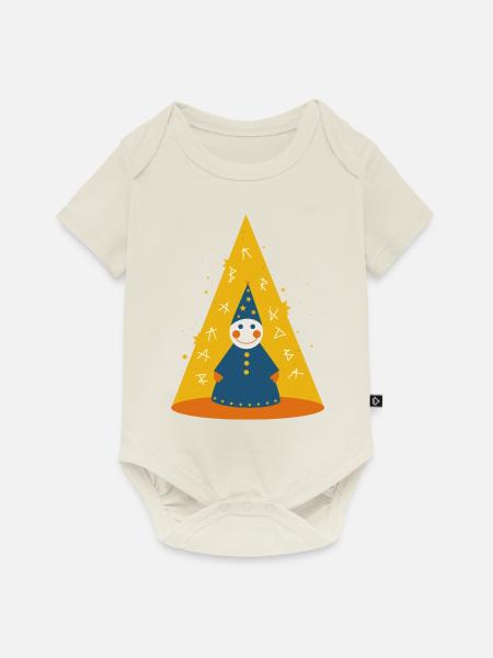 Niedlicher Zauberer - Baby Premium Kurzarmbody - Naturweiß