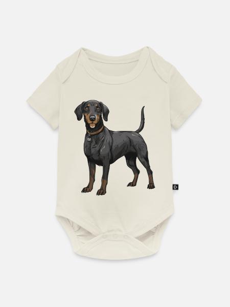 Dachshund Dackel - Baby Premium Kurzarmbody - Naturweiß