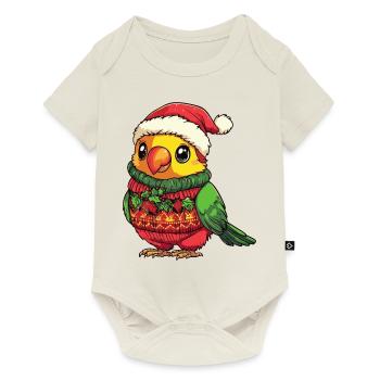 Parrot Christmas Comic - Baby Premium short-sleeve bodysuit - off white - Front