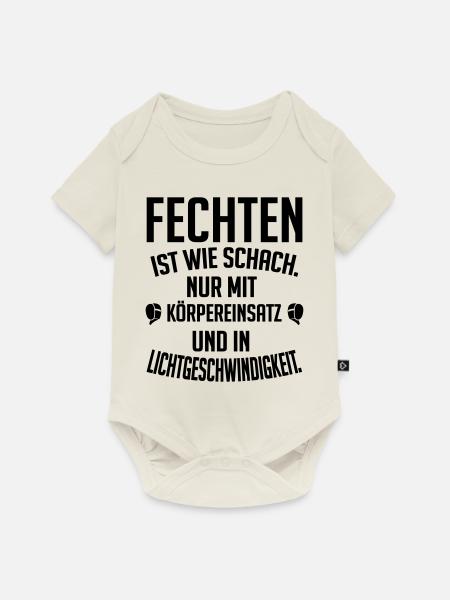 Fechten ist wie Schach - Baby Premium Kurzarmbody - Naturweiß