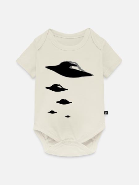 UFO ARMY 2clr - Baby Premium Kurzarmbody - Naturweiß