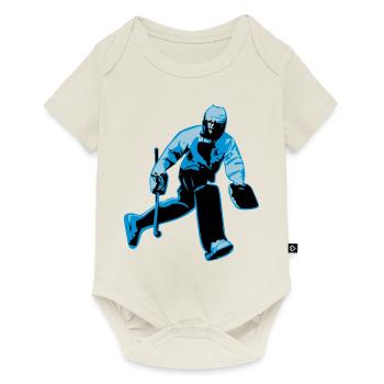 Field hockey goalkeeper - Baby Premium short-sleeve bodysuit - off white - Front