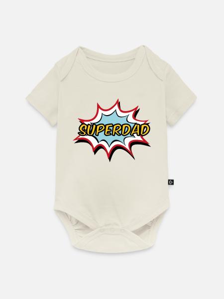 Superdad - Baby Premium Kurzarmbody - Naturweiß