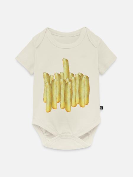 Pommes One - Baby Premium Kurzarmbody - Naturweiß