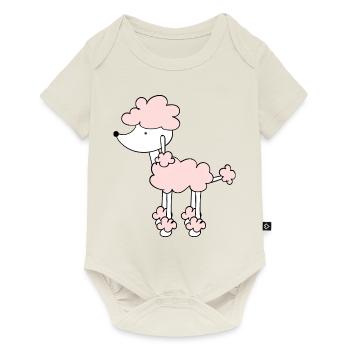 Cute poodle T-shirt - Baby Premium short-sleeve bodysuit - off white - Front