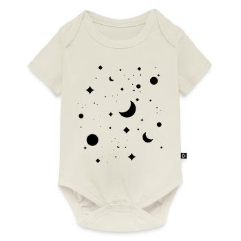 Sternenhimmel - Baby Premium Kurzarmbody - Naturweiß - Vorne
