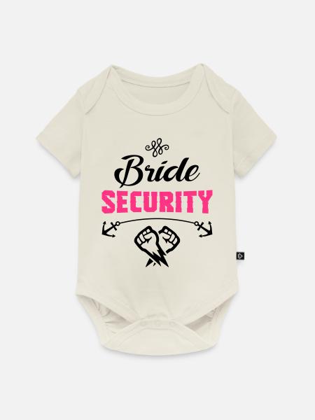 bride security design - Baby Premium Kurzarmbody - Naturweiß