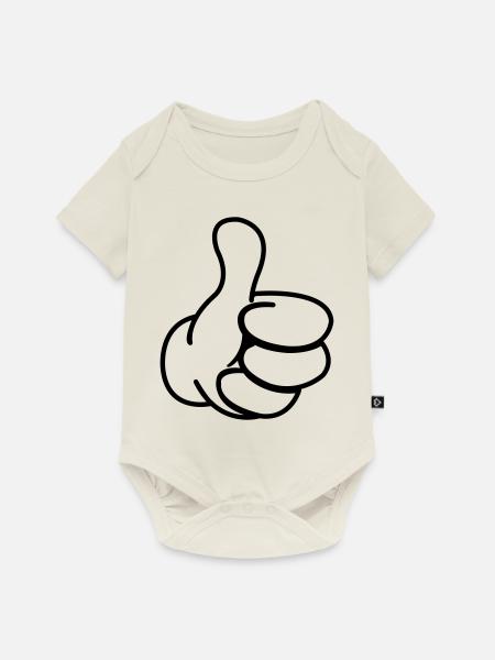 like_hand_01 - Baby Premium Kurzarmbody - Naturweiß